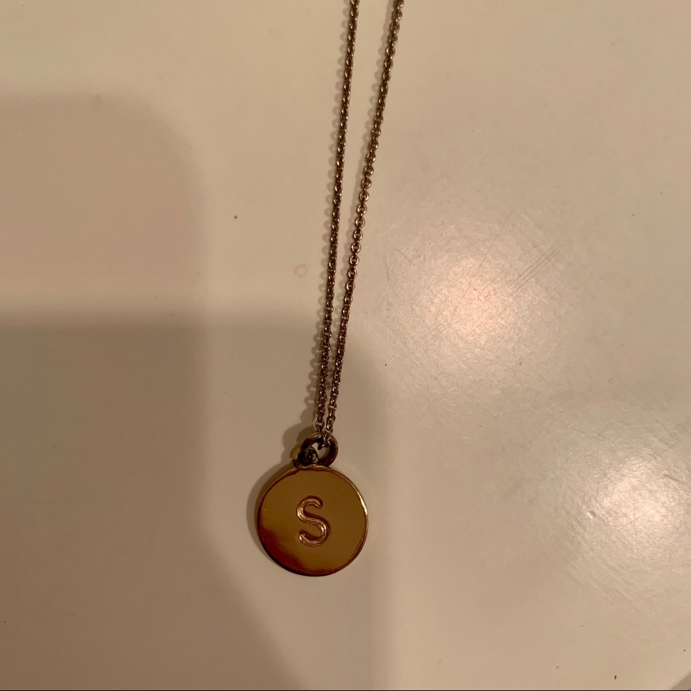 Kate Spade gold 'S' necklace